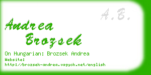 andrea brozsek business card